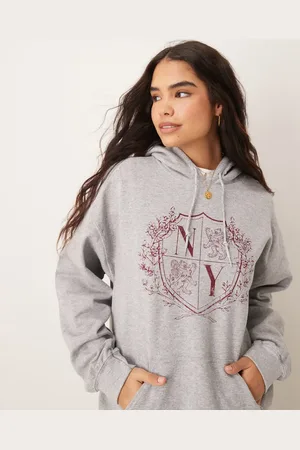 Miss Selfridge Oversized college-hættetrøje-Grå