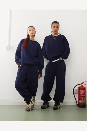 Reclaimed Unisex - afslappede joggingbukser-Sort