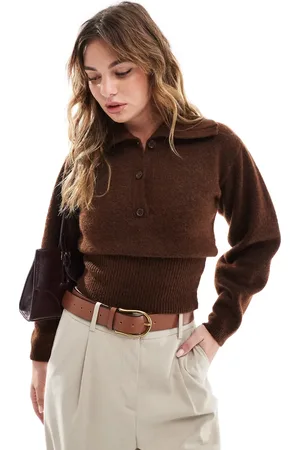 ASOS Strikket trøje med krave