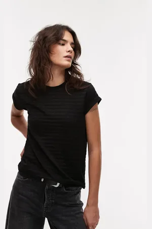AllSaints Anna - Sort T-shirt med striber