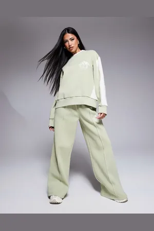 ASOS Weekend Collective - Ski - Oversized salviegrønne joggingbukser