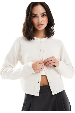 Brave Soul Elfenbensfarvet cardigan i strik