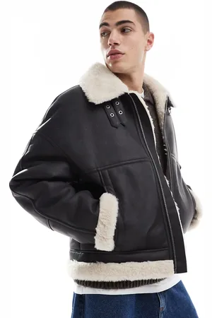 Bershka Aviator-jakke i imiteret læder