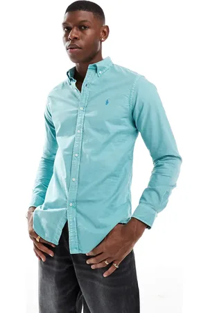 Ralph Lauren Oxford-skjorte med logoikon i Slim Fit