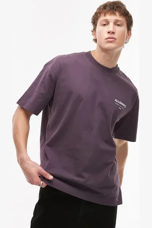 AllSaints Underground - Mørkelilla oversized T-shirt