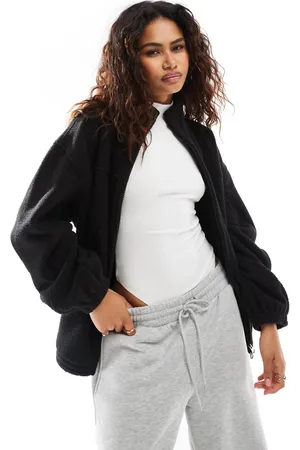 Weekday Lea - og oversized top i plys med lynlås