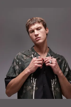 Topman Kortærmet t-shirt med print i satin