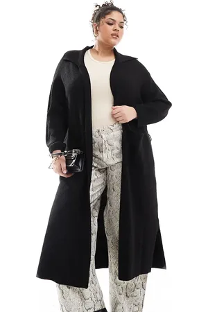 Yours Og longline cardigan med krave