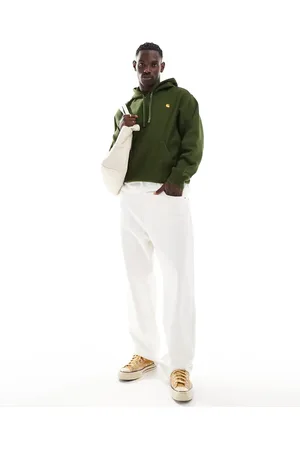 Carhartt American Script - Kakigrøn hættetrøje