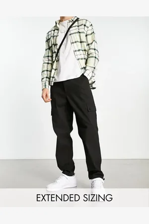 ASOS Tapered og sorte cargobukser med løbesnor