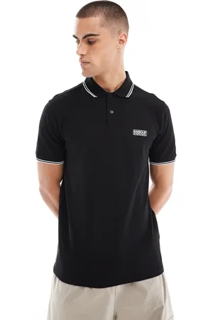 Barbour Evan - Sort poloskjorte med kontrastkanter