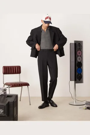 ASOS Sorte tapered oversized habitbukser