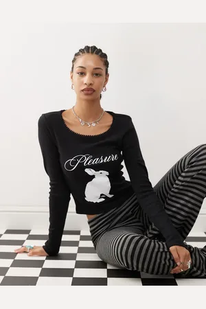 Basic Pleasure Mode Alice - baby-t-shirt med lange ærmer og kanin-motiv