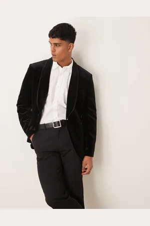 ASOS Smal smokingblazer med sjalsreverskrave i velour