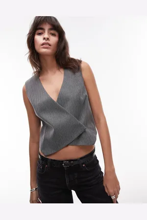 Topshop Asymmetrisk slå-om-habitvest