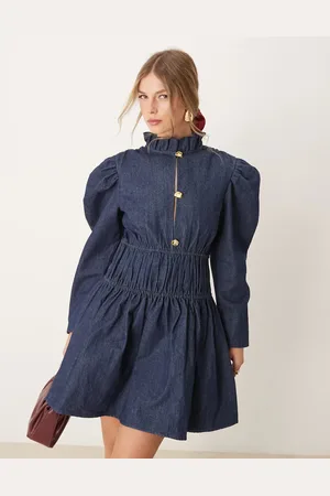 Ghospell Indigoblå minikjole i denim