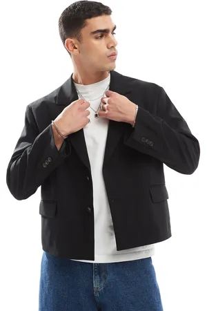 Pull&Bear Skræddersyet blazer i afslappet, firkantet pasform