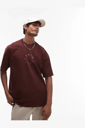 AllSaints Tierra - Mørkerød oversized T-shirt