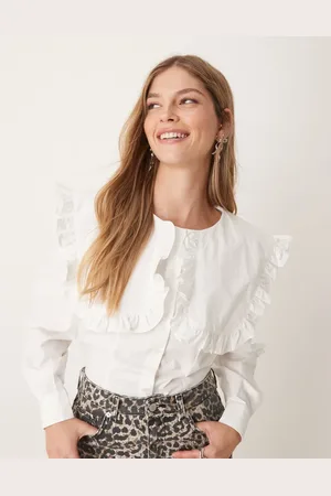 Ghospell Bluse med oversized krave
