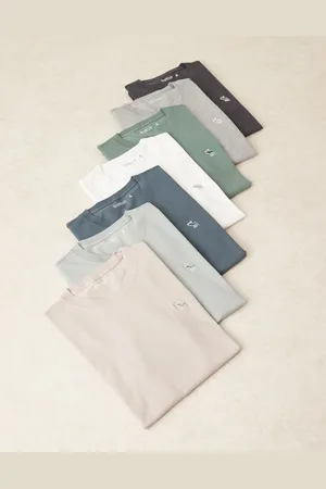 Abercrombie & Fitch Pakke med 7 neutrale t-shirts med logoikon-Multifarvet