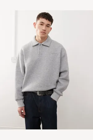 Reclaimed Rugby-sweatshirt med polokrave