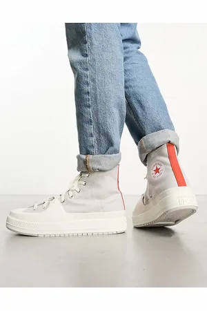 Converse CTAS Hi Construct - Sneakers i grå/rød