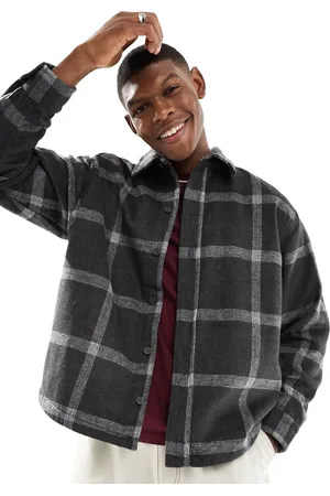 Pull&Bear Skjorte med tern i flonel