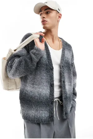 Cotton On Cotton On - Cardigan i mørkegrå strik med firkantet pasform