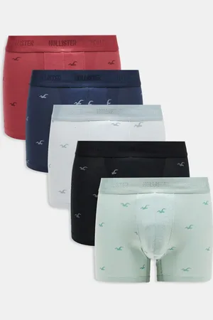 Hollister Pakke med 5 par klassiske basis-boksershorts i forskellige farver