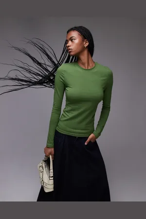 Topshop Blød jerseytop med lange ærmer