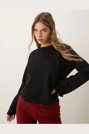 ASOS Top med vaffeltekstur og brede ærmer