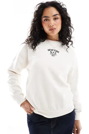 Brave Soul Cremehvid sweatshirt med lange ærmer