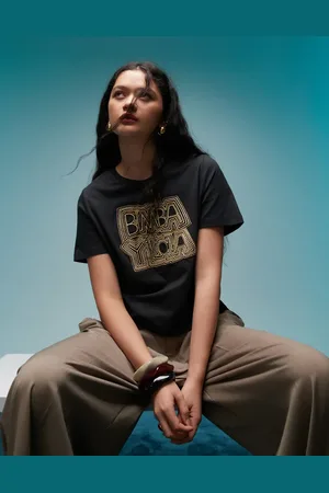 Bimba y Lola T-shirt med logobroderi i firkantet pasform