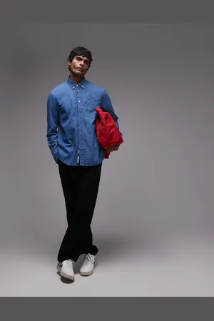 ARKET Skjorte i chambray-denim med button down-krave