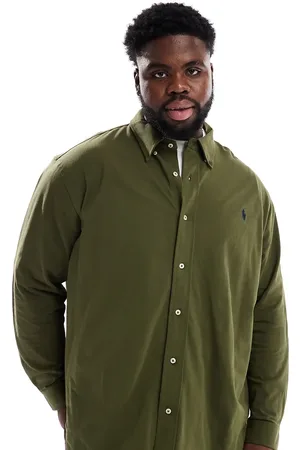 Ralph Lauren Big & Tall - skjorte med ikonlogo i piqué