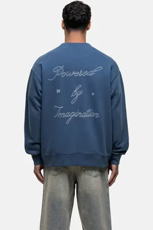 Good For Nothing Imaginary - Gråblå sweatshirt med grafisk logoprint