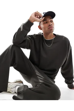 Threadbare Koksgrå oversized sweatshirt i fleece - Del af sæt