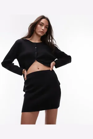 Topshop Mininederdel i kompakt strik - Del af sæt