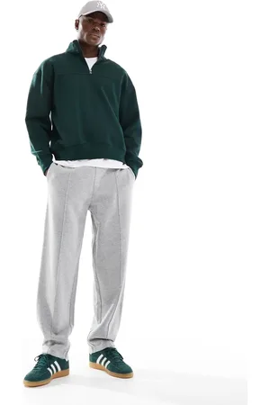 New Look Gråmelerede joggingbukser med lige ben