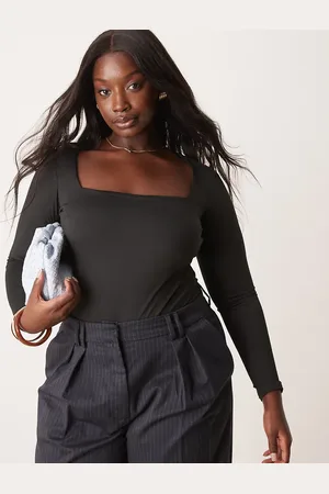 New Look New Look Curve - bodystocking med firkantet hals og lange ærmer