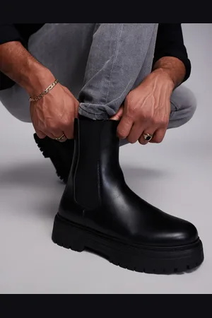 ASOS Sorte Chelsea-støvler med chunky sål