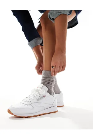 Reebok Classic - Hvide lædersneakers med gummisål
