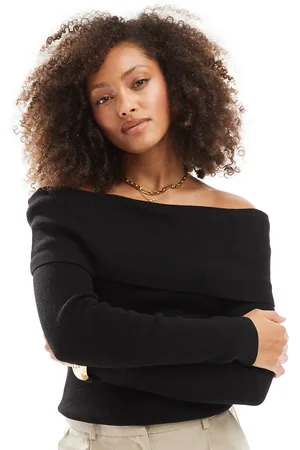 Cotton On Cotton On - Everfine - ribstrikket cropped offshoulder-trøje