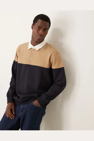 MANGO Langærmet polo med kontrastfarvede detaljer