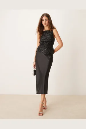 Gina Tricot Midinederdel i satin
