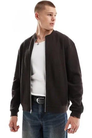 ASOS Mørkebrun oversized cardigan med vaffeltekstur