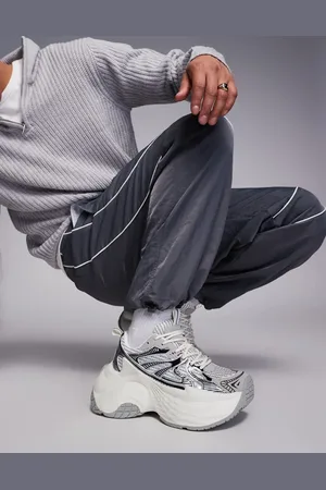 ASOS Grå og sølvfarvede chunky sneakers
