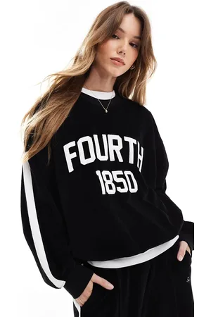 4th & Reckless X Felicia Wedin - Apres Ski - sweatshirt med sidestribe og 