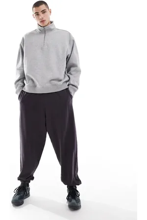 ASOS Oversized joggingbukser i forvasket sort