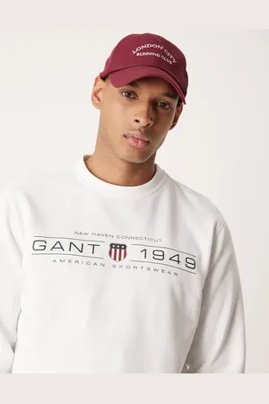 GANT Råhvid sweatshirt med 